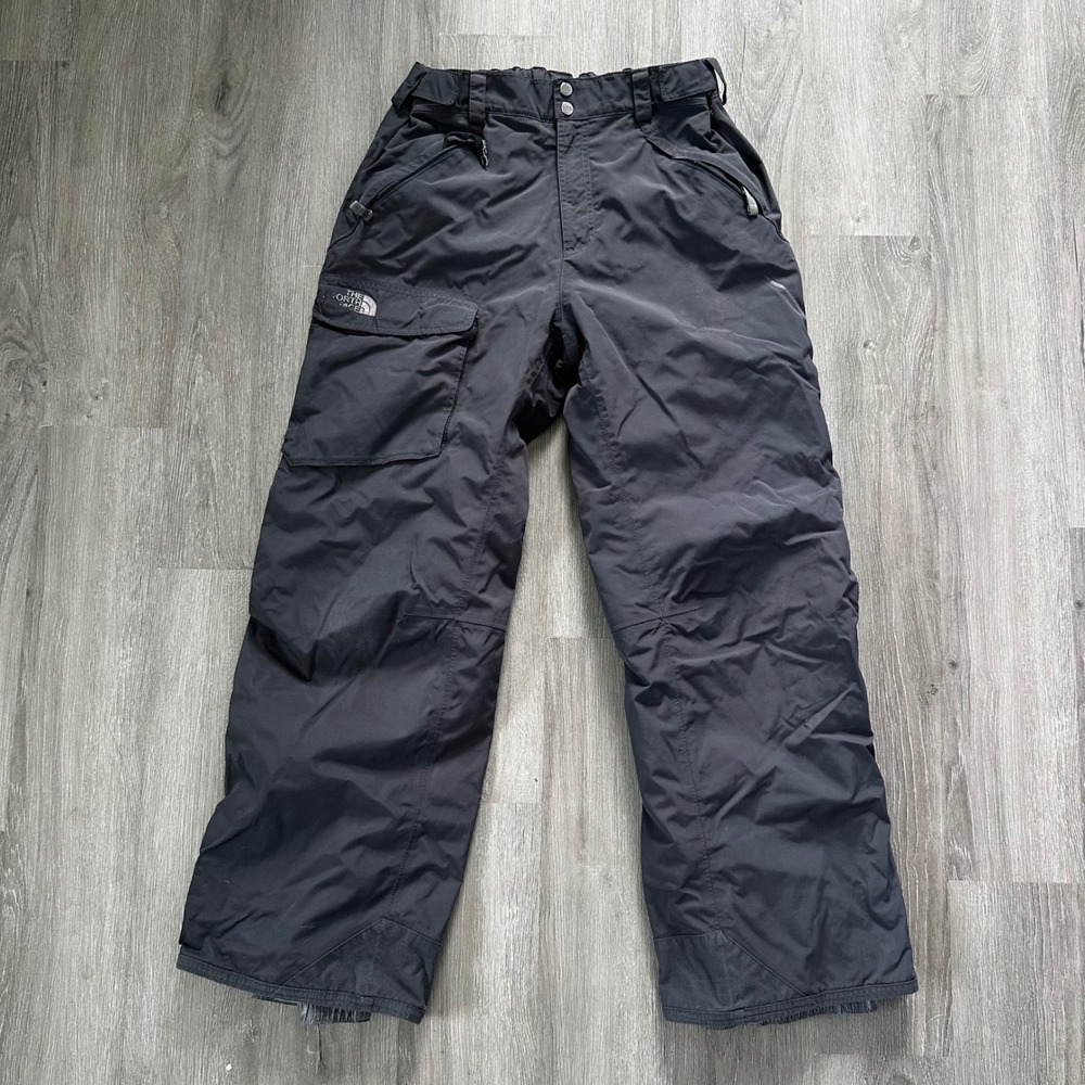 The North Face Snow Pants Mens Large Black Good Insulated Cargo Ski Trousers